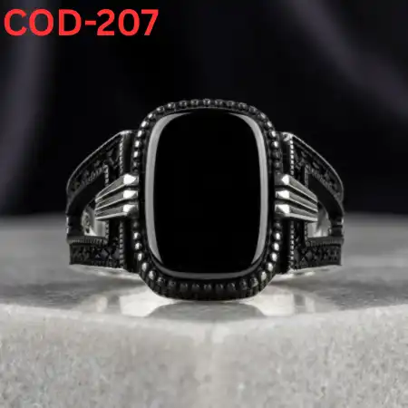 ইয়ামিনের কাল আকিক আংটি ( COD-207)